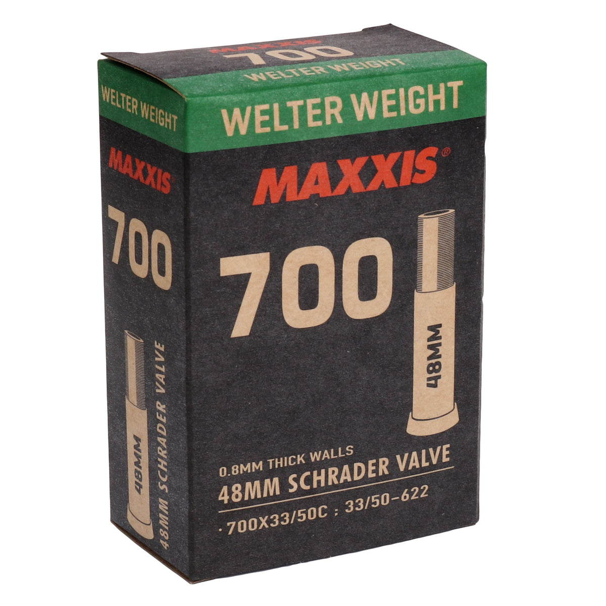 Maxxis Welter Weight 700x33 50C Schrader Inner Tube 48mm Valve