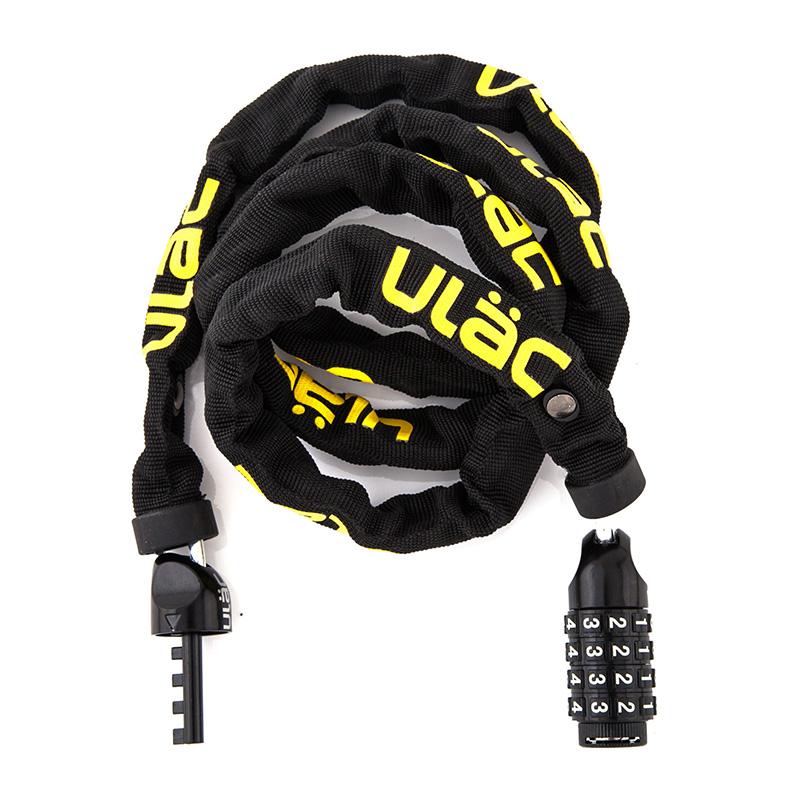 Black and Yellow Bicycle Chain Number Lock